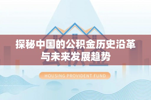 璧山探秘中国的公积金历史沿革与未来发展趋势
